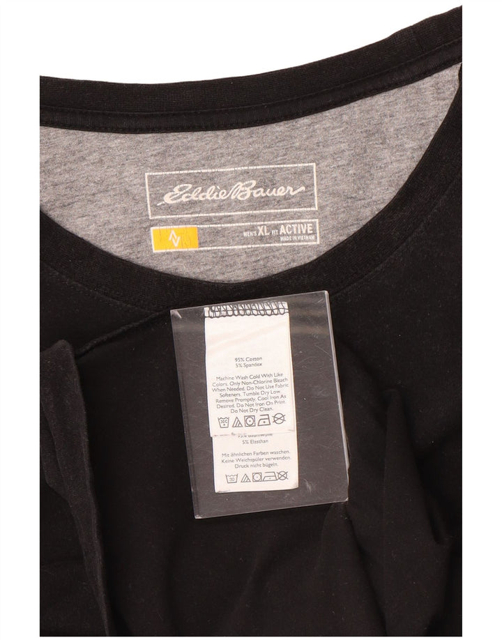 T-shirt attiva da uomo Eddie Bauer Top XL in cotone nero