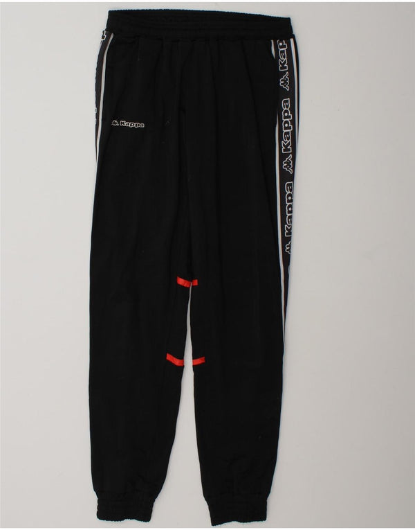 Pantaloni da tuta con grafica Kappa da uomo Joggers medi neri