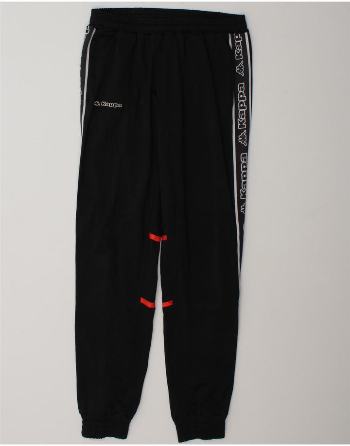 Pantaloni da tuta con grafica Kappa da uomo Joggers medi neri