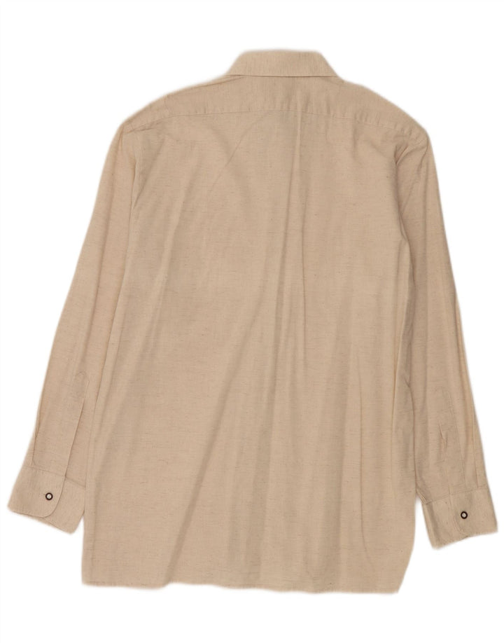 Camicia vintage da uomo taglia 40 in seta beige media
