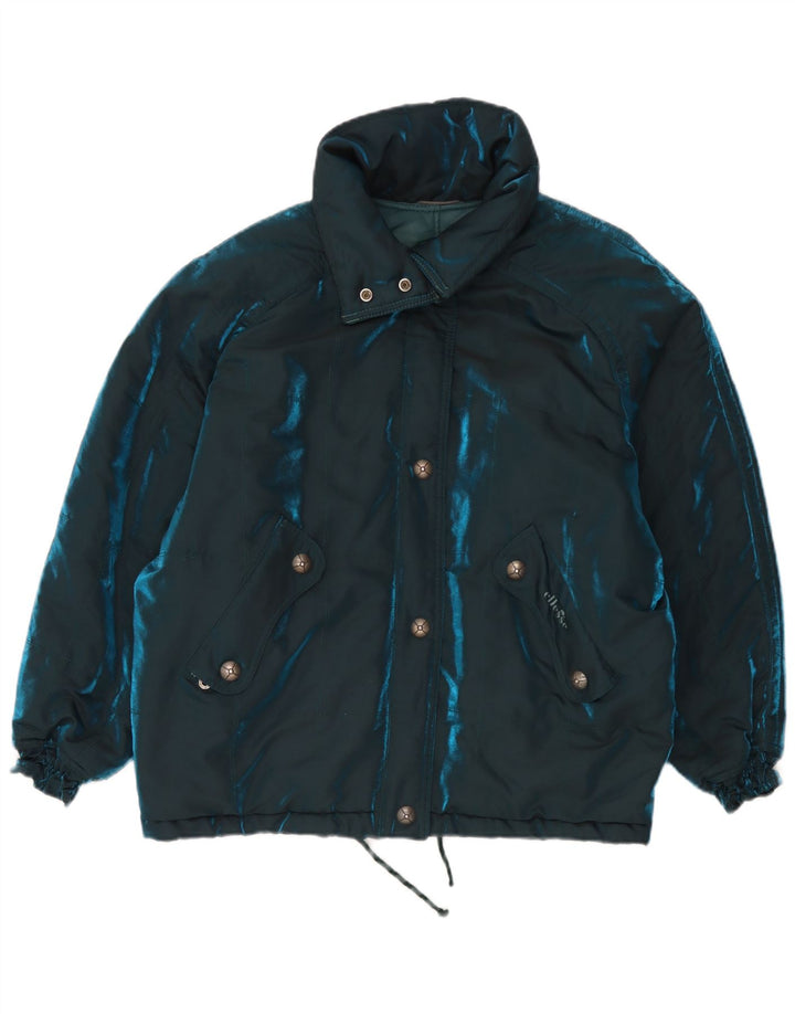 Giacca imbottita oversize con cappuccio da donna Ellesse IT 42 medio blu navy