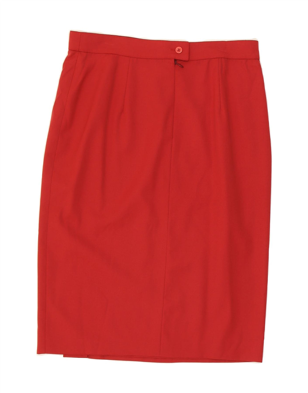 MAX MARA Womens 1 Button 2 Piece Skirt Set UK 18 XL W32 Red Wool Vintage Max Mara and Second-Hand Max Mara from Messina Hembry 
