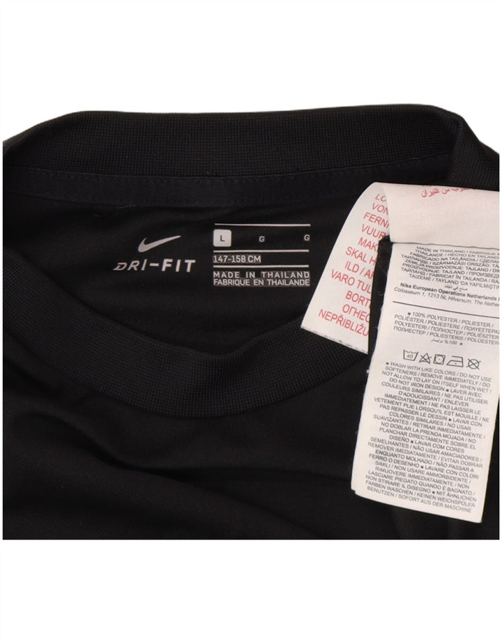 T-shirt da ragazzo Nike Dri Fit Top 12-13 anni Large in poliestere color block nero