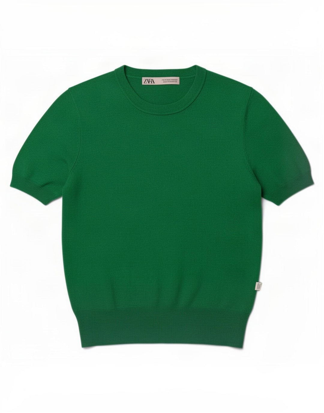 Top Blusa Donna Zara UK 12 Verde Medio