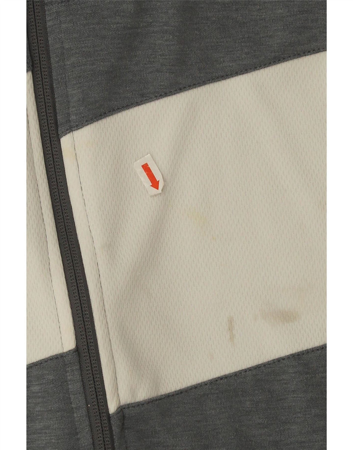Giacca da tuta Nike Dri Fit da uomo, grande, in poliestere color block grigio