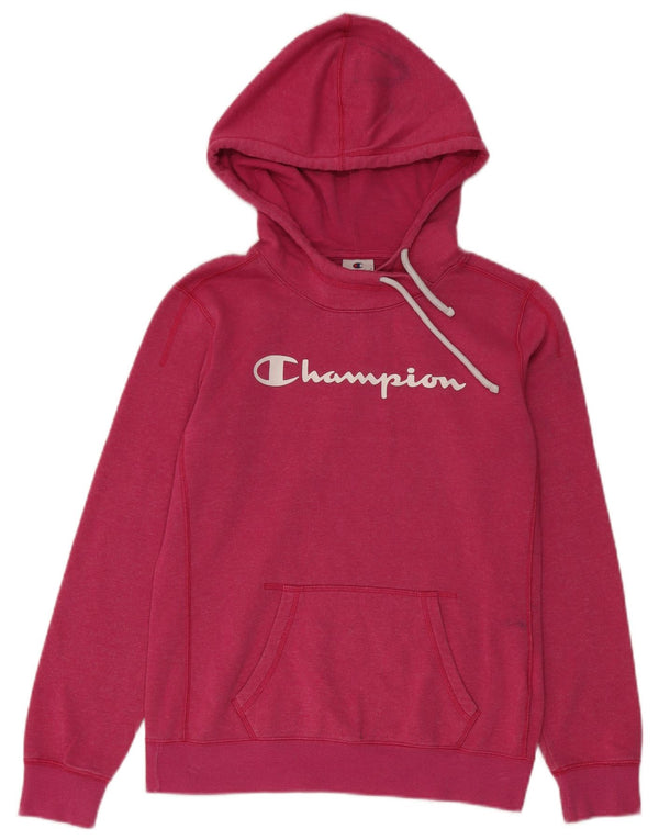 Maglione con cappuccio grafico da donna Champion UK 14 Cotone rosa medio