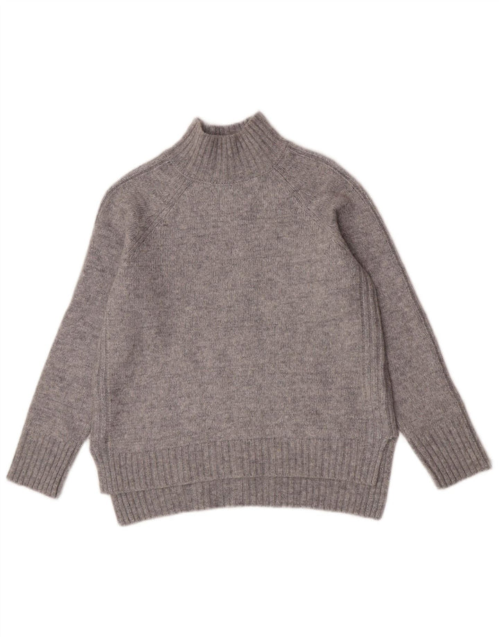 Massimo Dutti Maglione da donna con collo alto e maglione UK 16 Large Grigio in poliammide