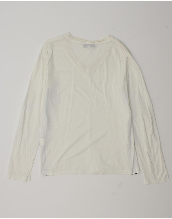Top da uomo Richmond a maniche lunghe piccolo in cotone bianco