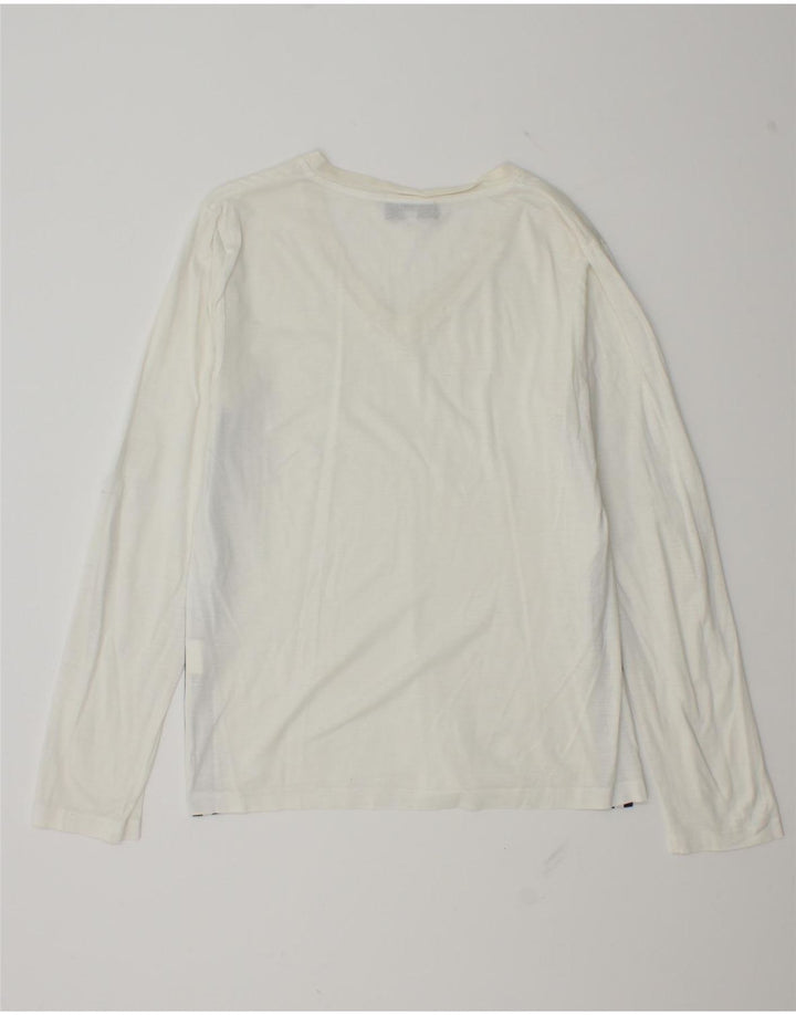 Top da uomo Richmond a maniche lunghe piccolo in cotone bianco