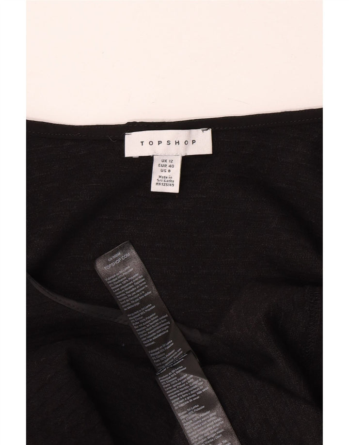 Topshop Mini abito basic da donna UK 12 poliestere nero medio
