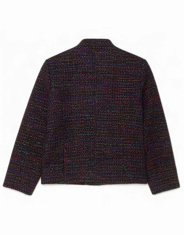 Giacca blazer a 5 bottoni da donna Weinberg UK 10 piccola multicolore chiazzata
