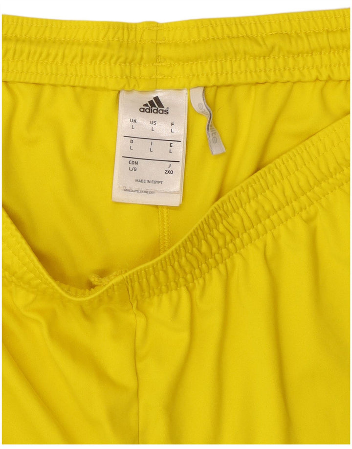 Pantaloncini sportivi Adidas Climalite da uomo di grandi dimensioni in poliestere giallo