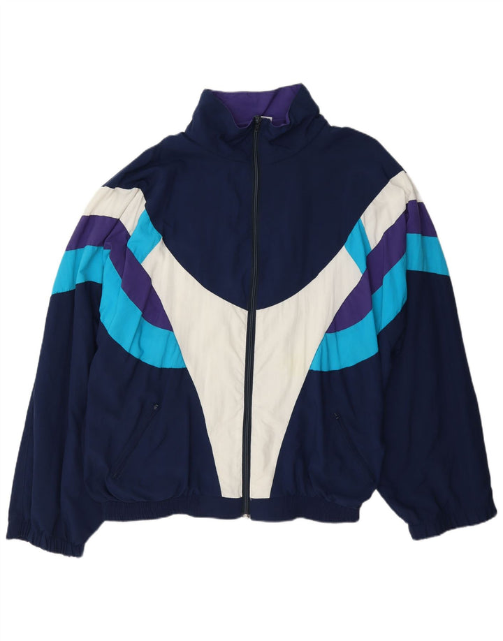Giacca da tuta da uomo Tactel 2XL poliammide color block blu navy