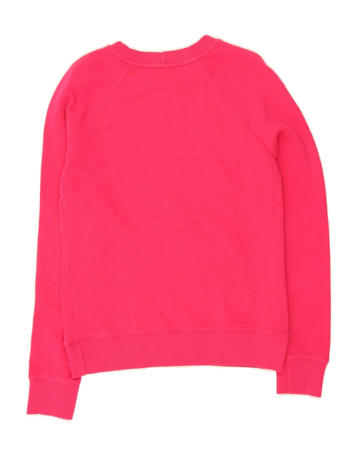 BENETTON Womens Sweatshirt Jumper UK 12 Medium Pink Cotton Vintage Benetton and Second-Hand Benetton from Messina Hembry 