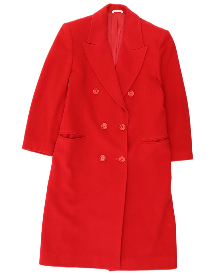 Cappotto doppiopetto da donna Marzotto UK 12 Lana rossa media
