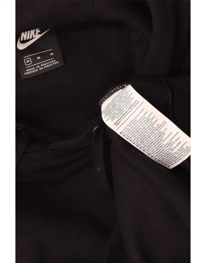 Felpa con cappuccio da uomo Nike, cotone medio nero