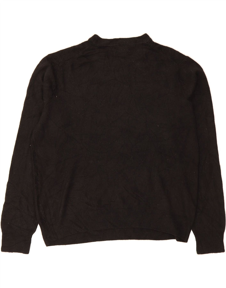 DOCKERS Mens Crew Neck Jumper Sweater 2XL Black Acrylic Vintage Dockers and Second-Hand Dockers from Messina Hembry 