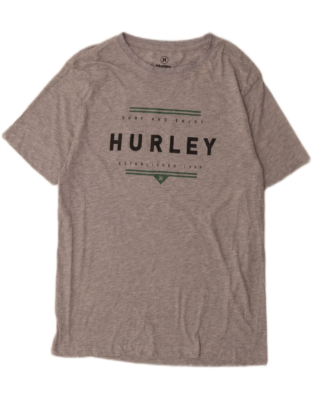HURLEY Mens Graphic T-Shirt Top Medium Grey Cotton Vintage Hurley and Second-Hand Hurley from Messina Hembry 