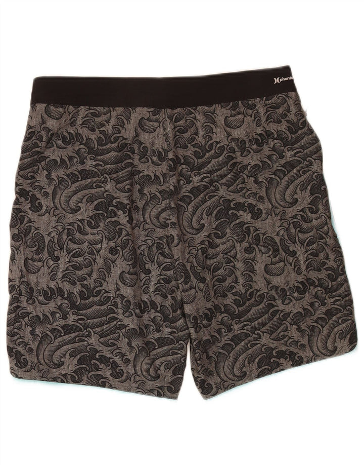 Pantaloncini da bagno da uomo Hurley Poliestere Paisley grigio medio