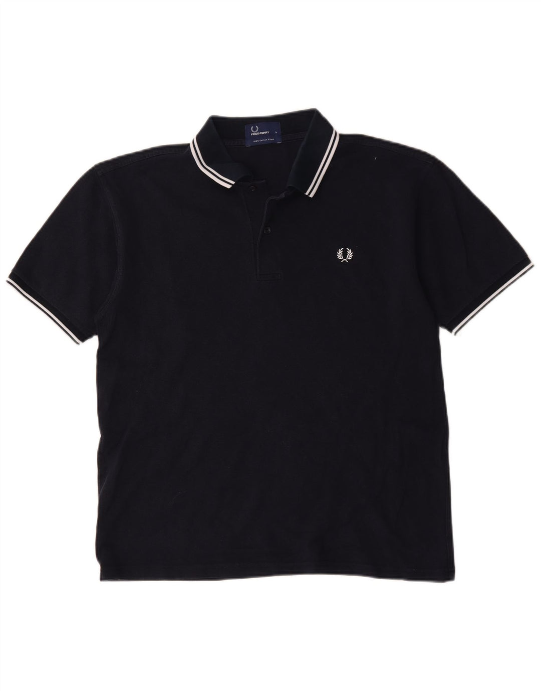 Polo da uomo Fred Perry grande in cotone blu navy