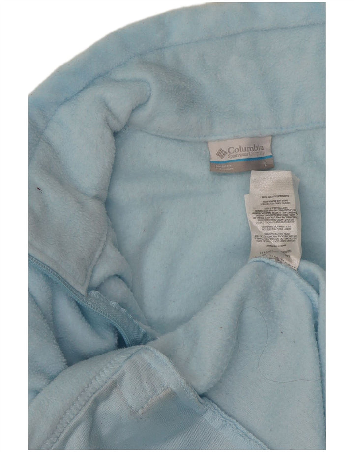 COLUMBIA Womens Fleece Jacket UK 16 Large Blue Polyester