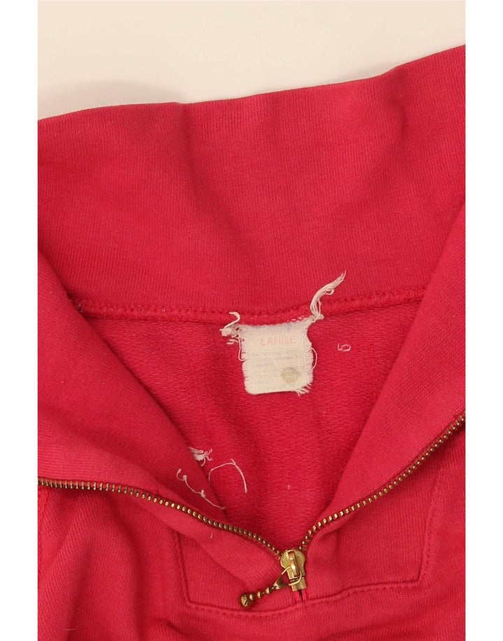 Felpa Champion da uomo con zip e collo, grande, rossa