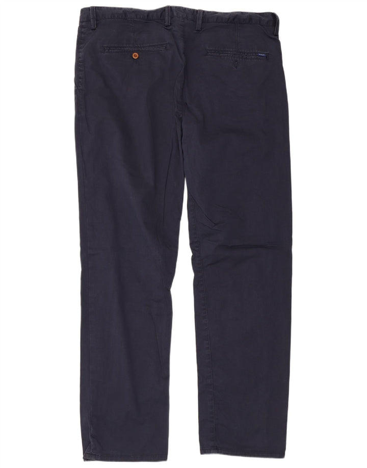 Pantaloni chino dritti da uomo GANT W40 L34 cotone blu navy