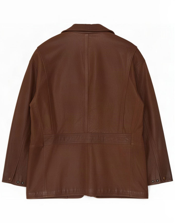 Fratelli Rossetti Cappotto in pelle da uomo IT 56 3XL Marrone