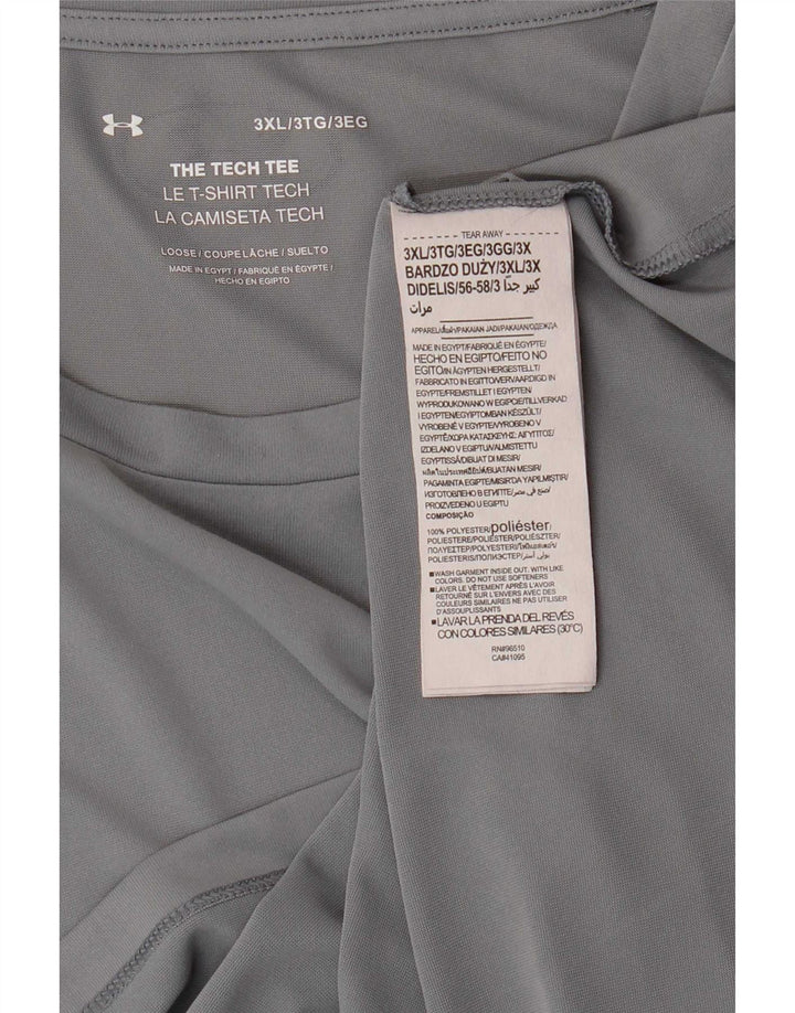 T-shirt grafica da uomo Under Armour Top 3XL poliestere grigio