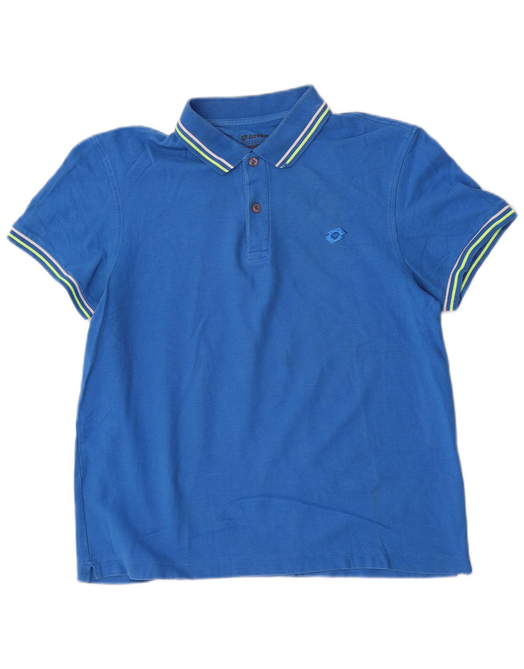 Polo Uomo Lotto Piccola in Cotone Rigato Blu