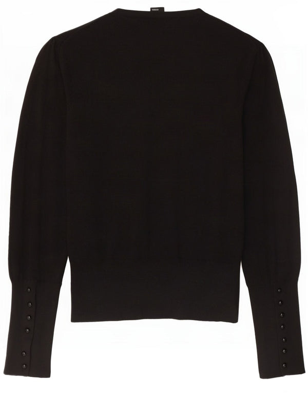 Maglione cardigan da donna Oasis UK 14 cotone nero medio