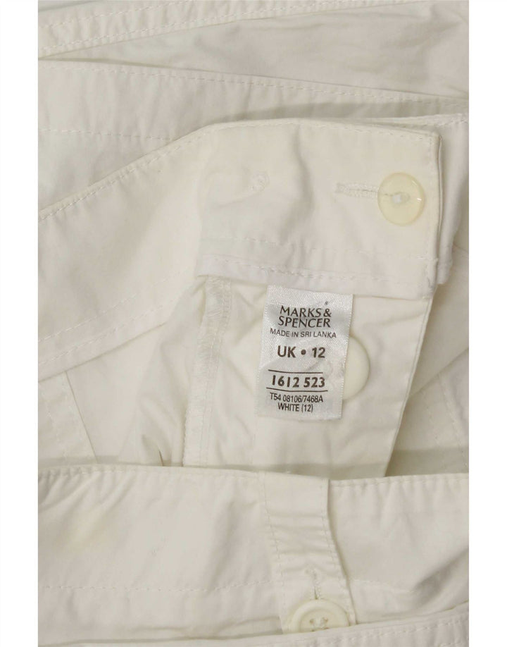 Pantaloncini cargo da donna Marks & Spencer UK 12 medi W32 cotone bianco