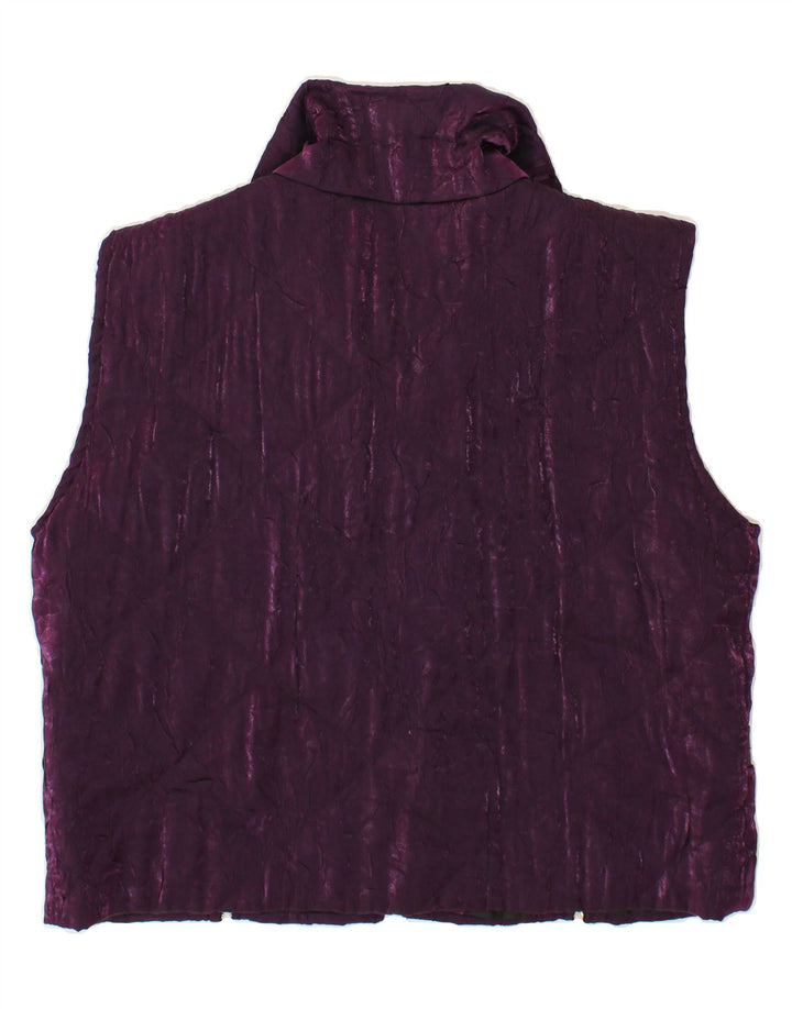VINTAGE Womens Padded Gilet UK 16 Large Purple Vintage Vintage and Second-Hand Vintage from Messina Hembry 