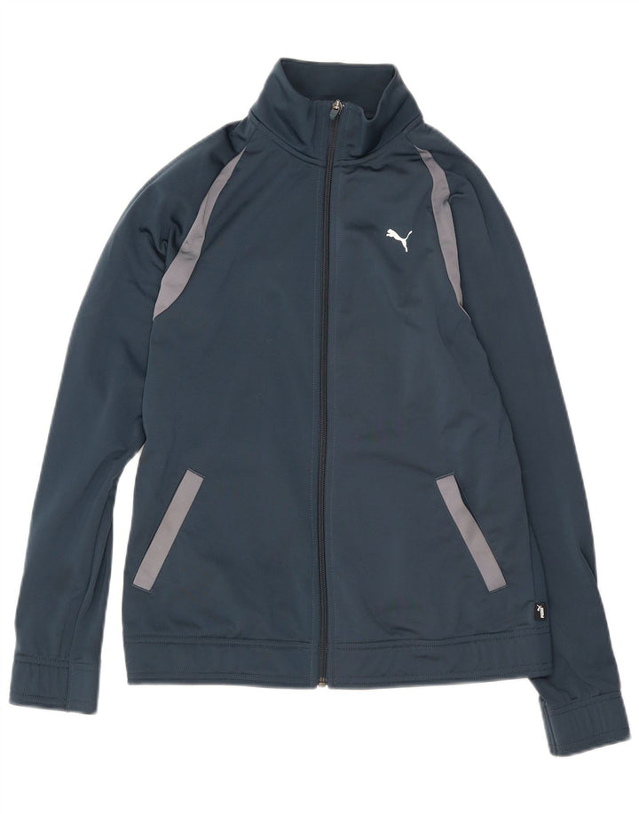 Giacca da tuta da donna Puma UK 10 Small Blu Colourblock Poliestere