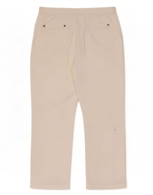 Pantaloni chino dritti da donna CLASSIC UK 18 XL W36 L28 Cotone bianco