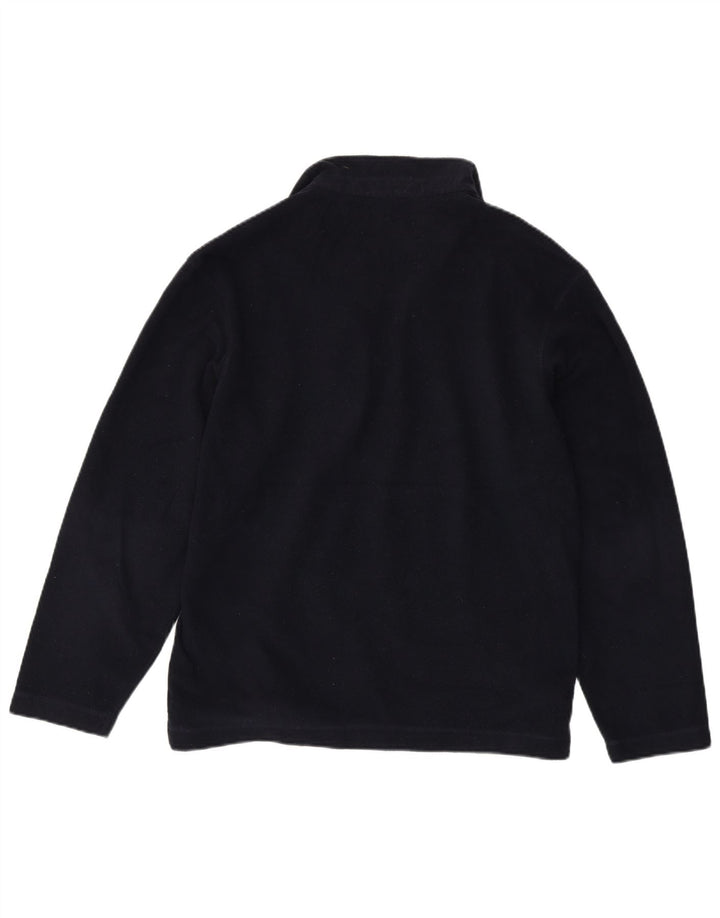Maglione in pile da uomo Marks & Spencer con zip e collo medio in poliestere blu navy