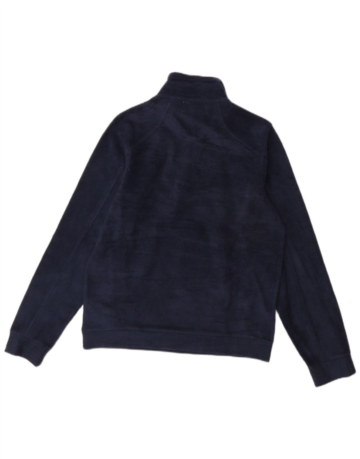 Maglione in pile Kappa da uomo con grafica con zip e collo medio in poliestere blu navy