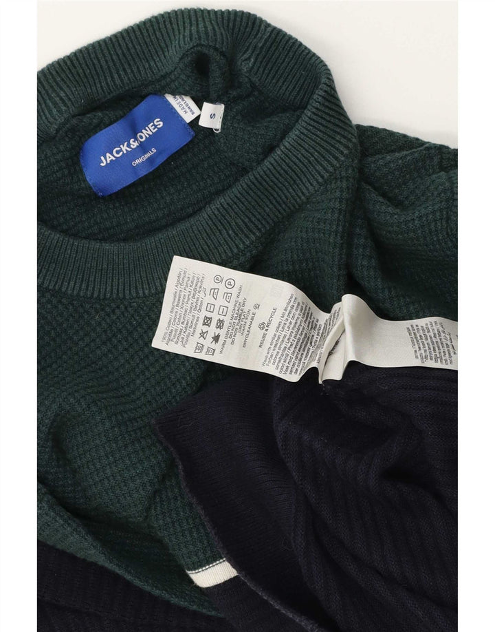 Maglione maglione girocollo da uomo Jack & Jones piccolo blu navy color block