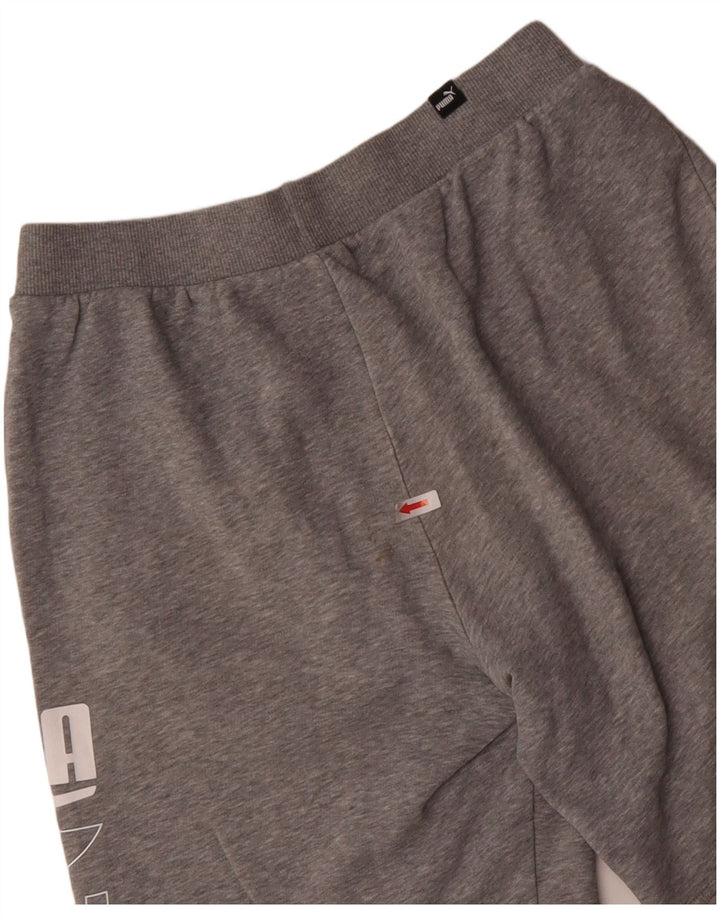 Pantaloncini sportivi grafici da uomo Puma piccoli in cotone grigio