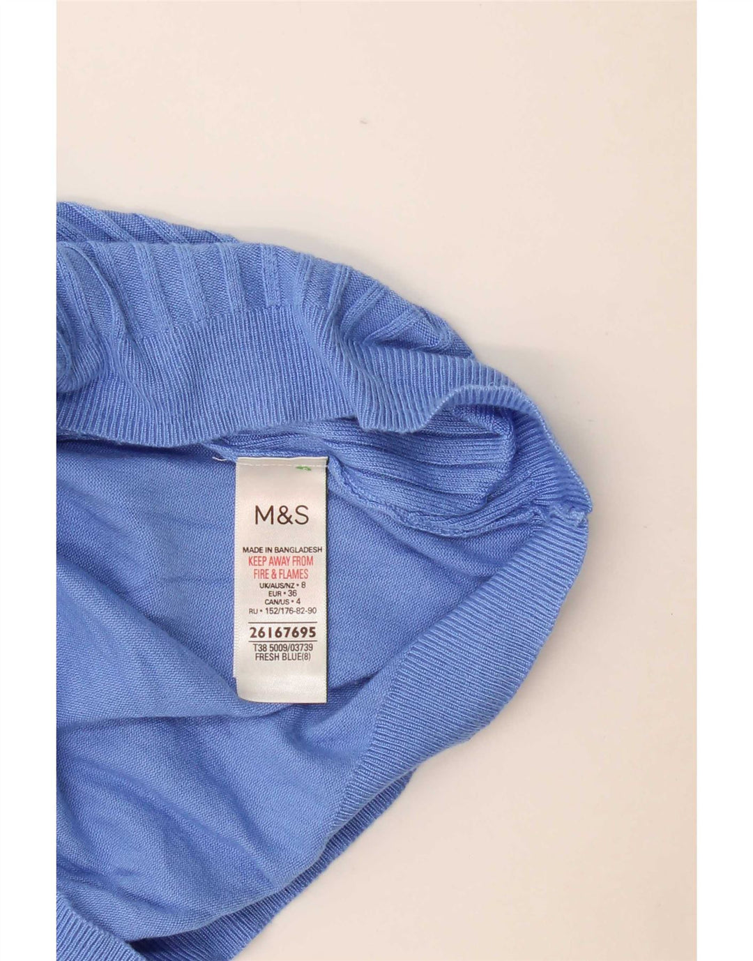 Maglione maglione con scollo a barca da donna Marks & Spencer UK 8 piccolo blu