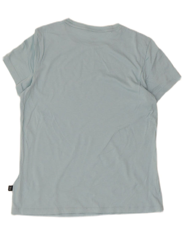 T-shirt grafica da donna Puma Top UK 12 cotone blu medio
