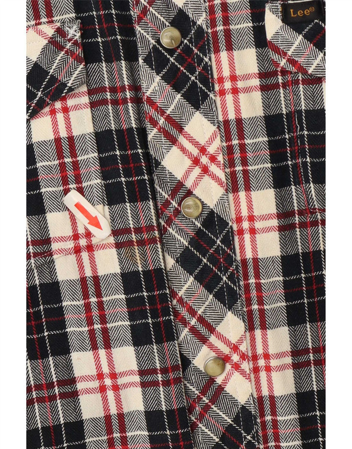 Camicia in flanella da uomo Lee in cotone scozzese medio blu navy