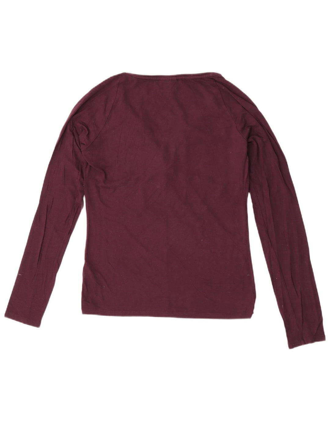 Top Trussardi Donna Manica Lunga UK 12 Viscosa Viola Medio