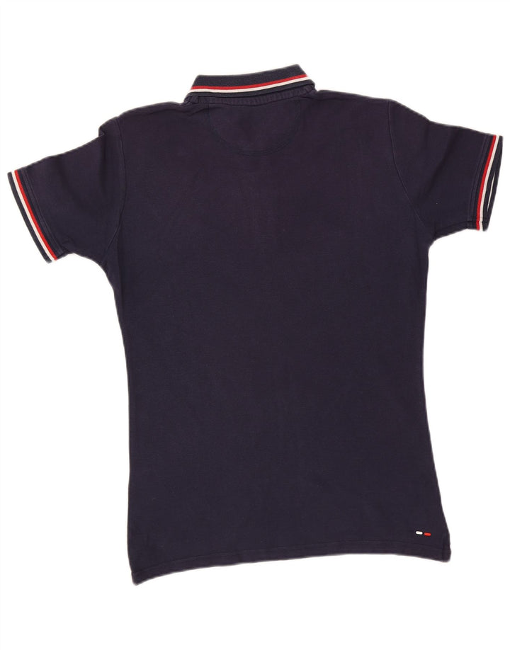Polo da uomo Fila piccola in cotone a righe blu navy