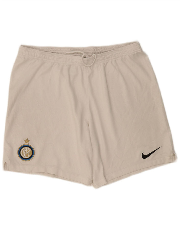 Pantaloncini sportivi NIKE Inter da uomo, grandi, bianchi, in poliestere