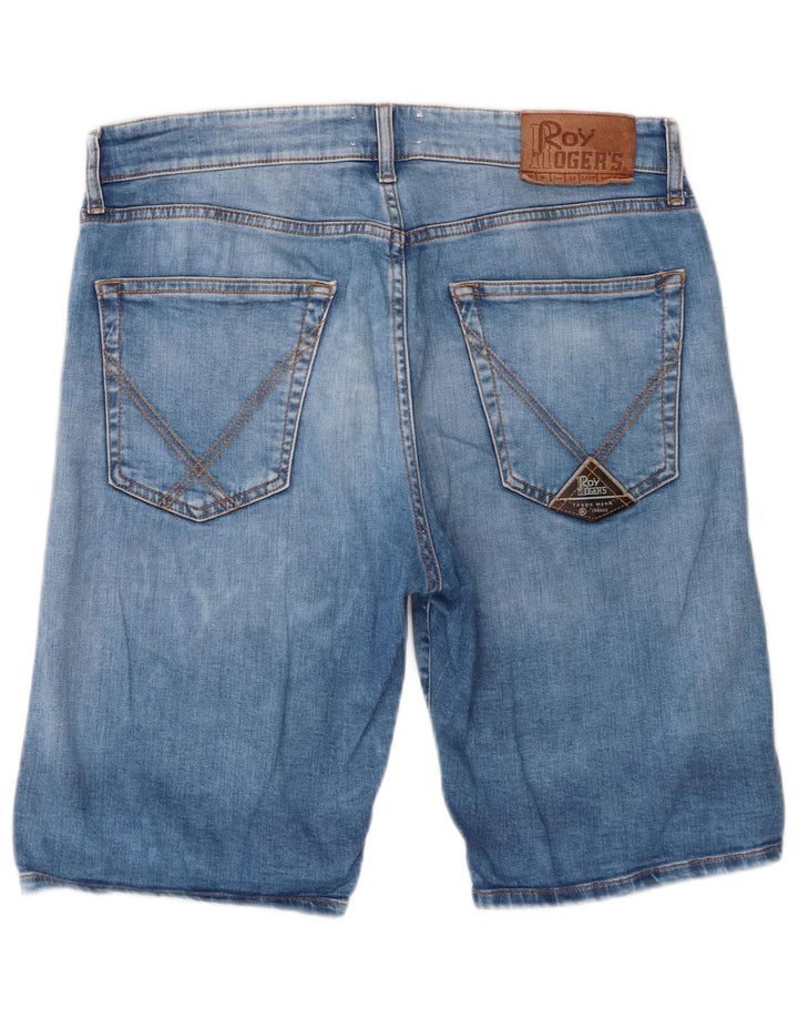 Pantaloncini di jeans da uomo Roy Rogers W32 cotone blu medio