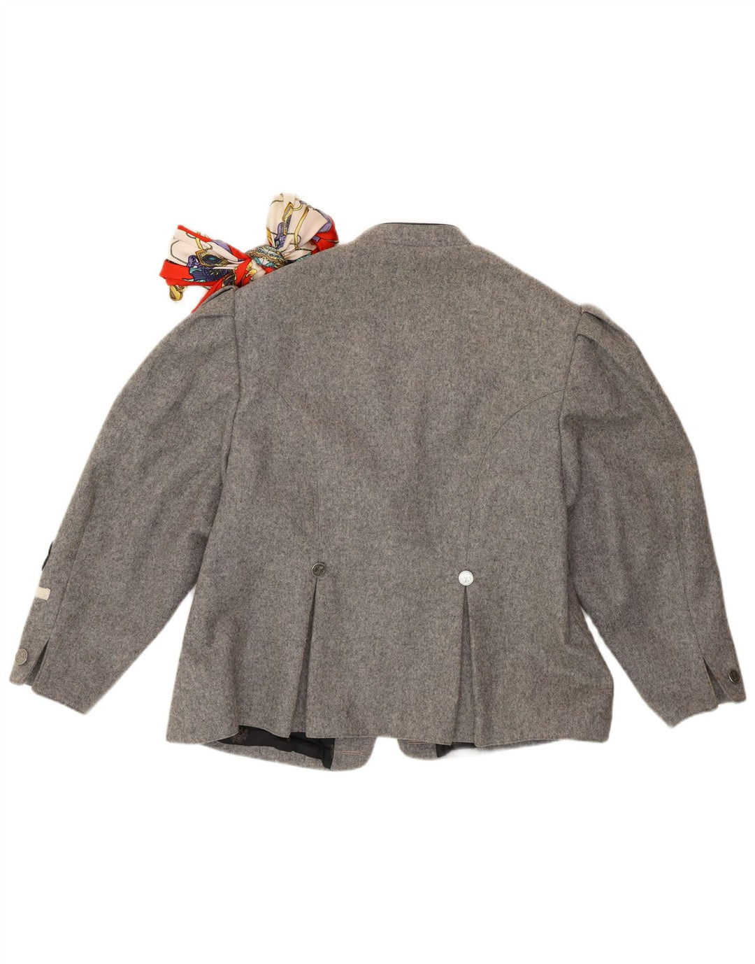 Giacca blazer vintage da donna Trachten con maniche a 3/4 UK 14 Grigio medio