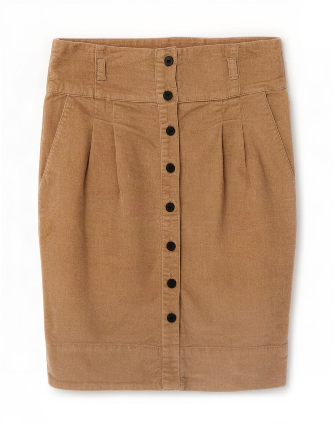Gonna in velluto a coste da donna Zara piccola W26 Beige