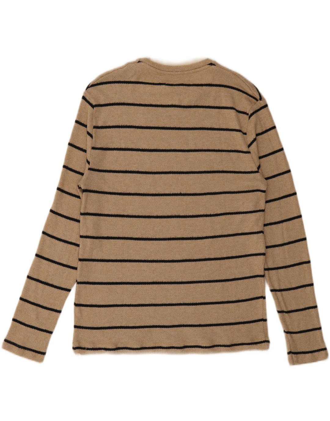Top Zara da uomo a maniche lunghe a righe beige medio