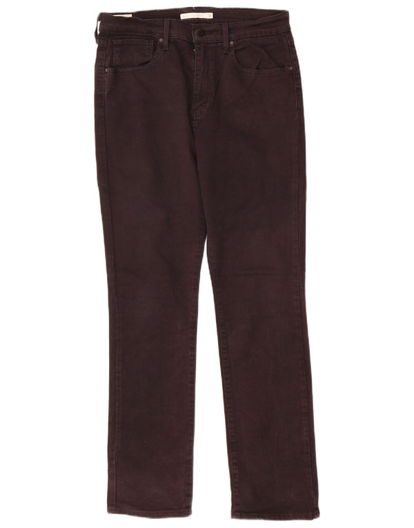 Jeans dritti a vita alta Levi's 724 da donna W31 L30 cotone nero